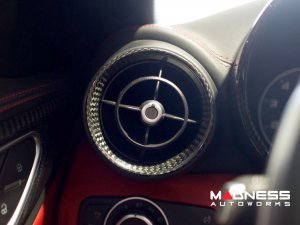 Alfa Romeo Giulia Interior Air Vent Circle Cover Kit - Carbon Fiber